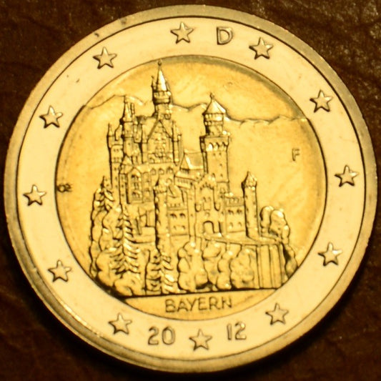 2 Euro Németország 2012 "F" Bajorország: Neuschwanstein (UNC)