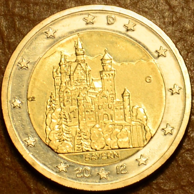 2 Euro Németország 2012 "G" Bajorország: Neuschwanstein (UNC)
