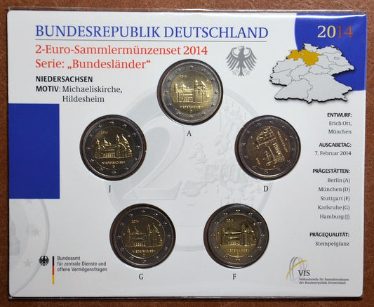 2 Euro Németország 2014 - Szent Mihály templom - Niedersachsen (BU)