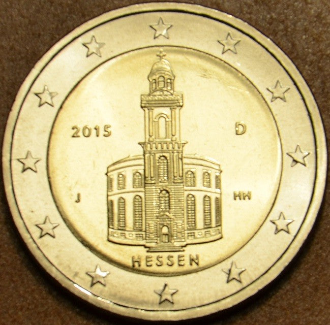 2 Euro Németország 2015   "D" Hessen: Szent Pál templom (UNC)