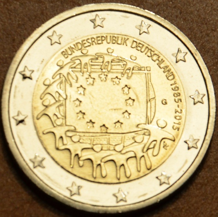 2 Euro Németország 2015 "G" Az európai lobogó 30 éve (UNC)
