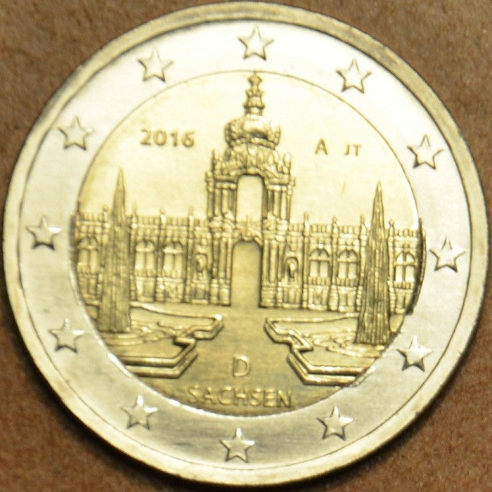 2 Euro Németország 2016 "A" Szászország: A drezdai Zwinger (UNC)