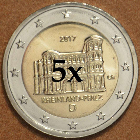2 Euro Németország 2017 - "ADFGJ" Porta Nigra (5x UNC)