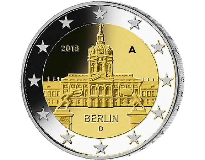 2 Euro Németország 2018 "A" Berlin:  Scharlottenburg (UNC)