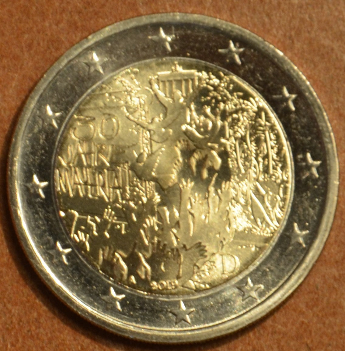 2 Euro Németország 2019 "A" A berlini fal ledöntésének 30. évfordulója (UNC)