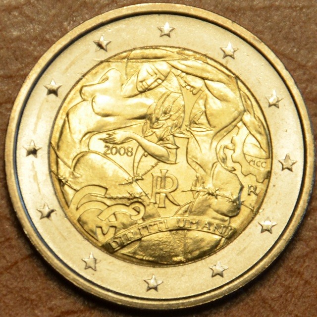 2 Euro Olaszország 2008 - A nemzetközi emberi jogok deklarációjának 60. évfordulója (UNC)