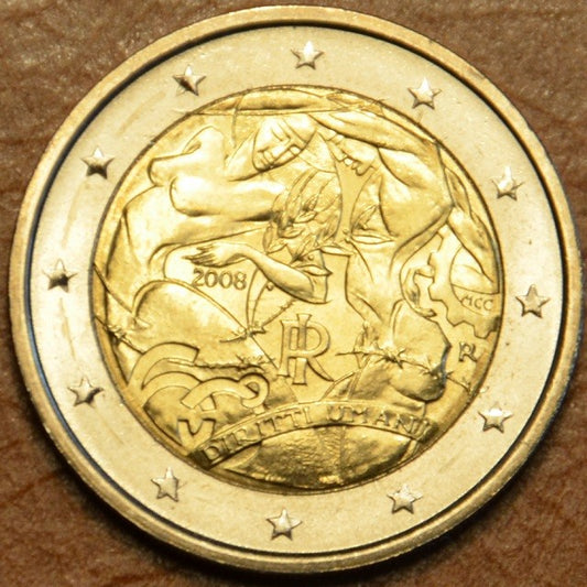 2 Euro Olaszország 2008 - A nemzetközi emberi jogok deklarációjának 60. évfordulója (UNC)