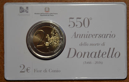 2 Euro Olaszország 2016 - Donatello halálának 550. évfordulója (BU kártya)