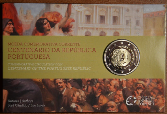 2 Euro Portugália 2010 - 100 éves a Portugál Köztársaság (Proof)