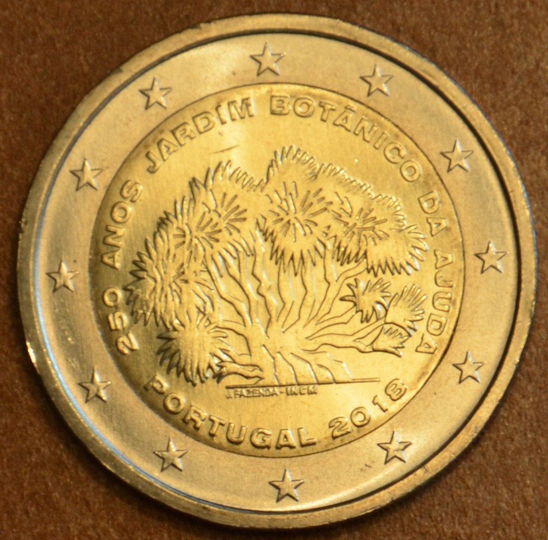 2 Euro Portugália 2018 - Az Ajuda botanikus kert 250 éve (UNC)