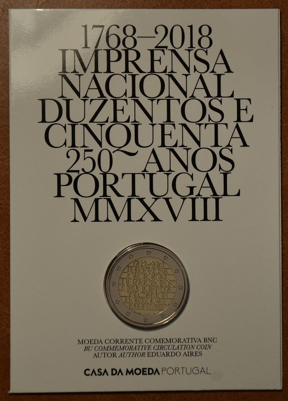 2 Euro Portugália 2018 - Az INCM verde 250 éve (BU)