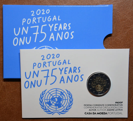 2 Euro Portugália 2020 - 75 éves az Egyesült Nemzetek Szövetsége (Proof)