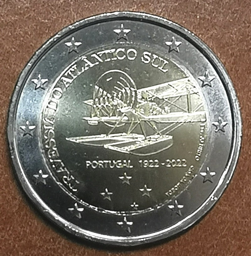 2 Euro Portugália 2022 - Az Atlanti-óceán első átrepülésének 100. évfordulója (UNC)
