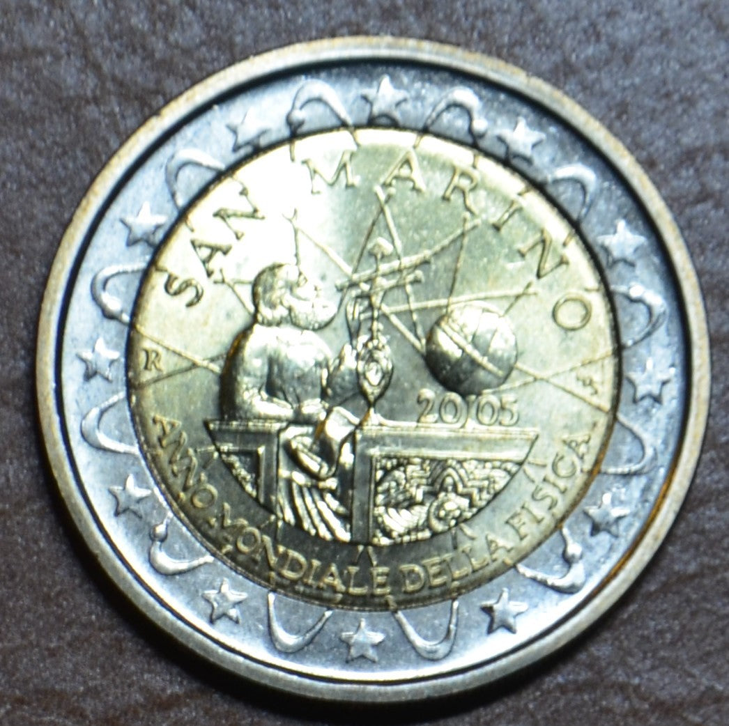 2 Euro San Marino 2005 - Galileo Galilei, a fizika nemzetközi éve 2005  (UNC tok nélkül)
