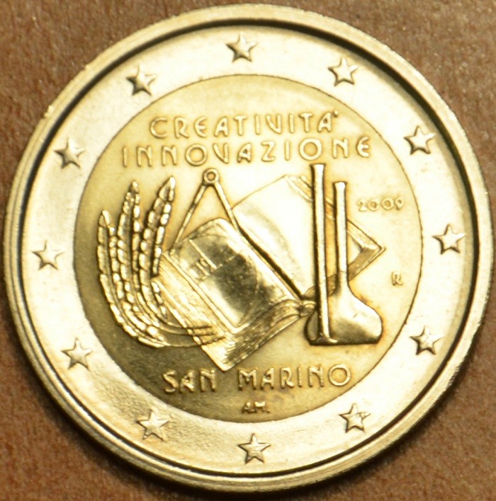2 Euro San Marino 2009 - A kreativitás és innováció éve (UNC tok nélkül)