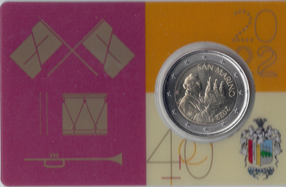 2 Euro San Marino 2022 - Zászlódobók (UNC)