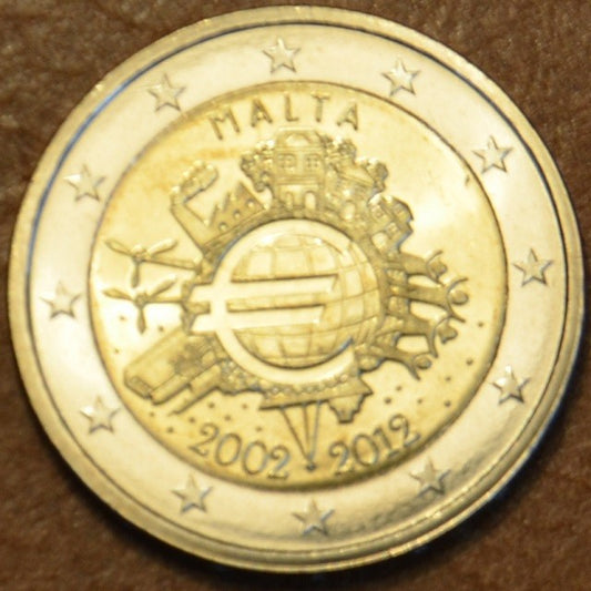2 Euro Málta 2012 - Az Euro 10. évfordulója (UNC)