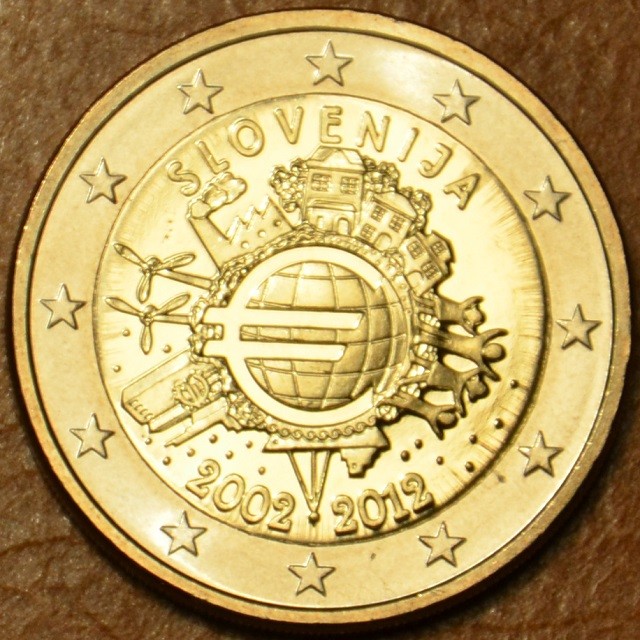 2 Euro Szlovénia 2012 - Az Euro 10. évfordulója (UNC)