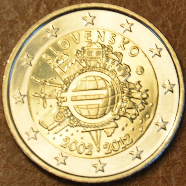 2 Euro Szlovákia 2012 - Az Euro 10. évfordulója (UNC)