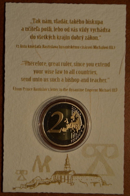 2 Euro Szlovákia 2013 - Cirill és Method bizánci missziójának 1150. évfordulója (Proof)