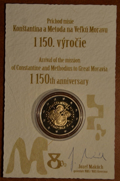 2 Euro Szlovákia 2013 - Cirill és Method bizánci missziójának 1150. évfordulója (Proof)