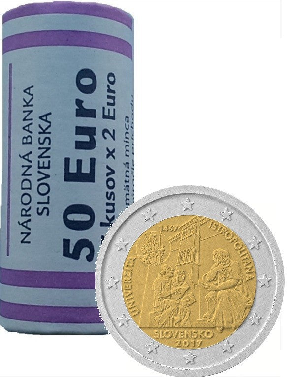 2 Euro Szlovákia 2017 - Univerzita Istropolitana (25xUNC)