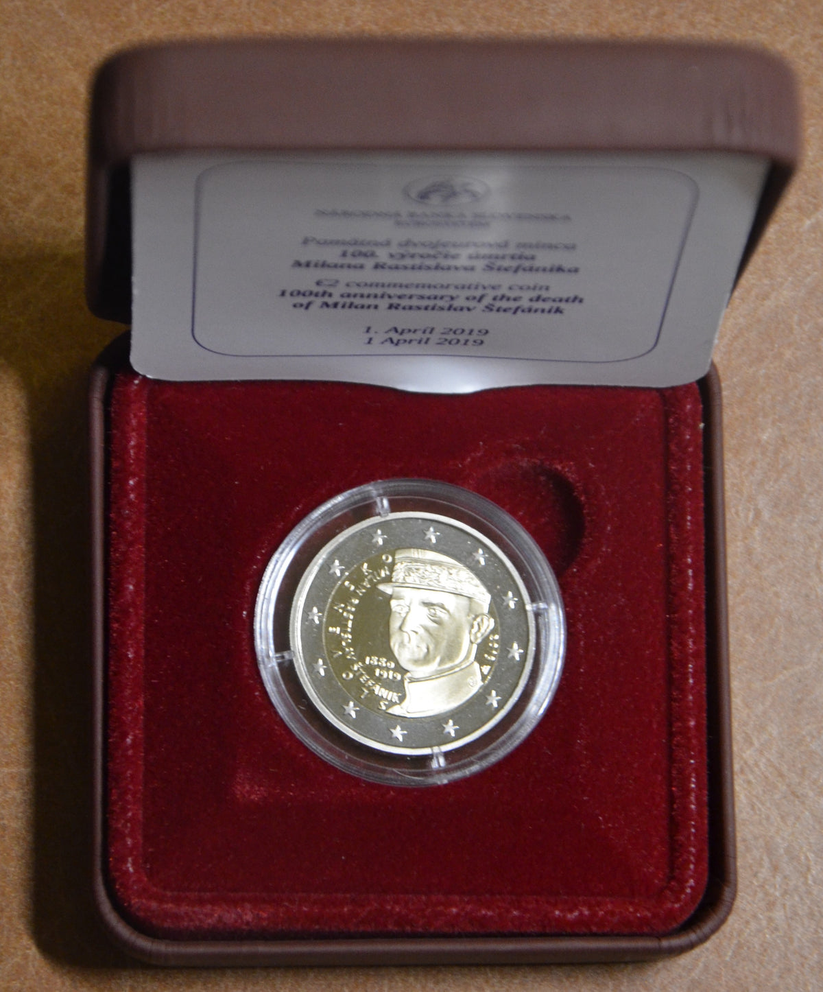 2 Euro Szlovákia 2019 - Milan Rastislav Štefánik (Proof)