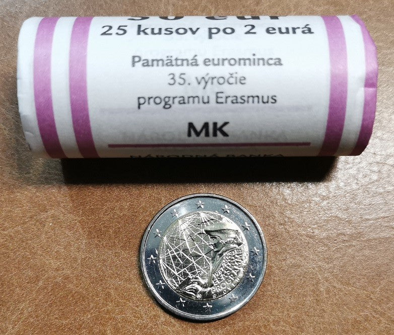 2 Euro Szlovákia 2022 - Erasmus Program (25xUNC)