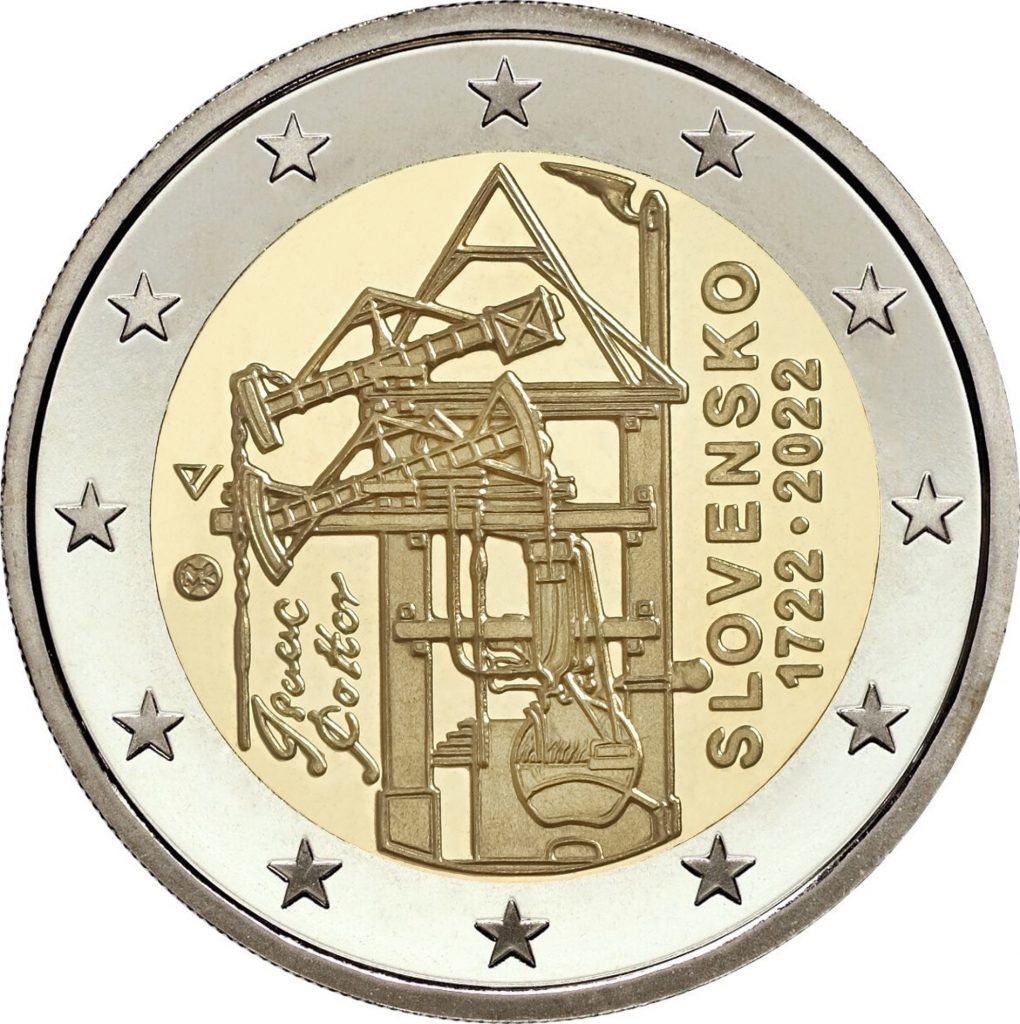 2 Euro Szlovákia 2022 - Potter atmoszférikus gőzgépe (25x UNC)