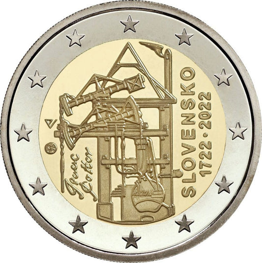 2 Euro Szlovákia 2022 - Potter atmoszférikus gőzgépe (25x UNC)