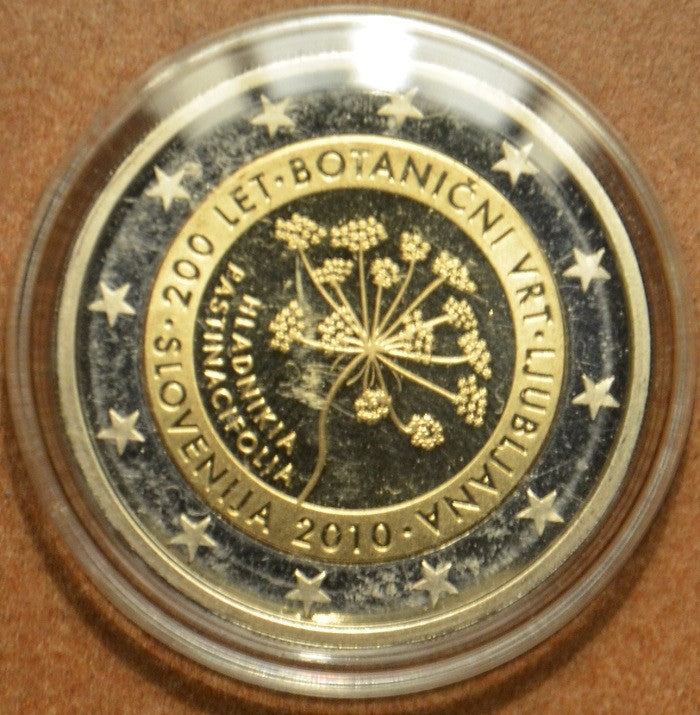 2 Euro Szlovénia 2010 - A ljubljanai botanikus kert 200. évfordulója (Proof)