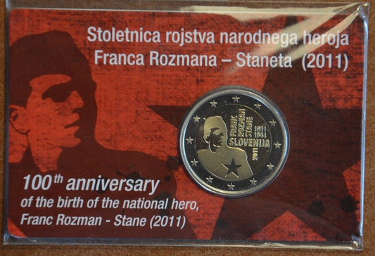 2 Euro Szlovénia 2011 - Franc Rozman születésének 100. évfordulója (Proof)