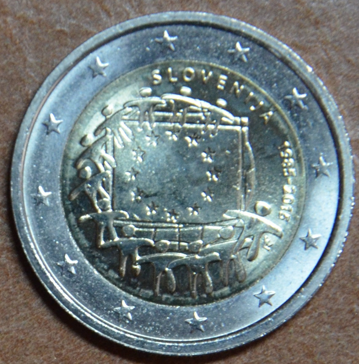 2 Euro Szlovénia 2015 - Az európai lobogó 30 éve (UNC)