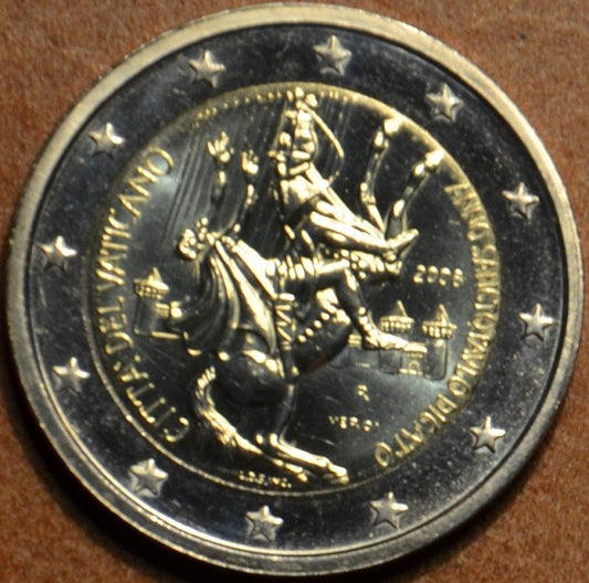 2 Euro Vatikán 2008 - Szent Pál éve-Szent Pál születésének 2000. éve (UNC tok nélkül)