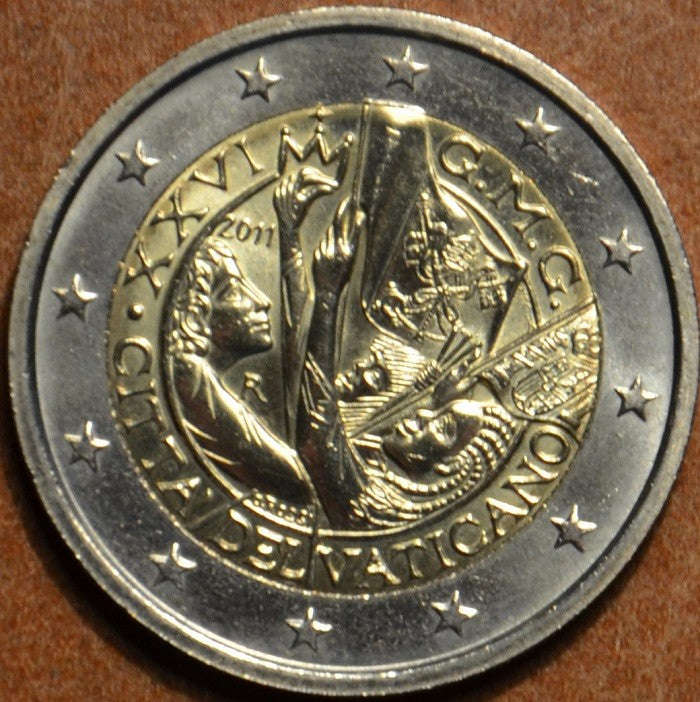 2 Euro Vatikán 2011 - XXVI. ifjúsági világtalálkozó Madrid (UNC tok nélkül)