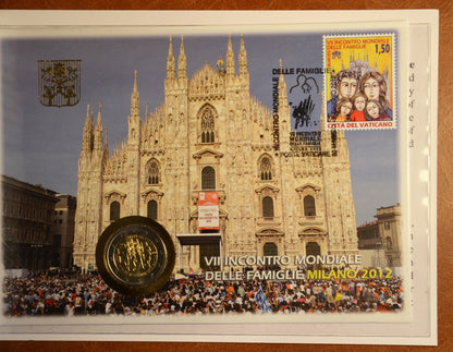 2 Euro Vatikán 2012 - A családok 7. világtalálkozója (Numisbrief)