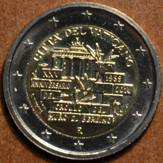 2 Euro Vatikán 2014 - A berlini fal leomlásának 25. évfordulója (UNC tok nélkül)