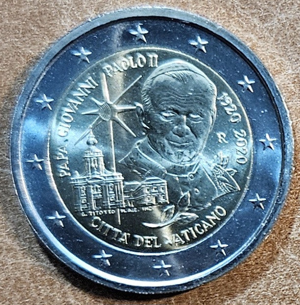 2 Euro Vatikán 2020 - II. János Pál születésének 100. évfordulója (UNC)
