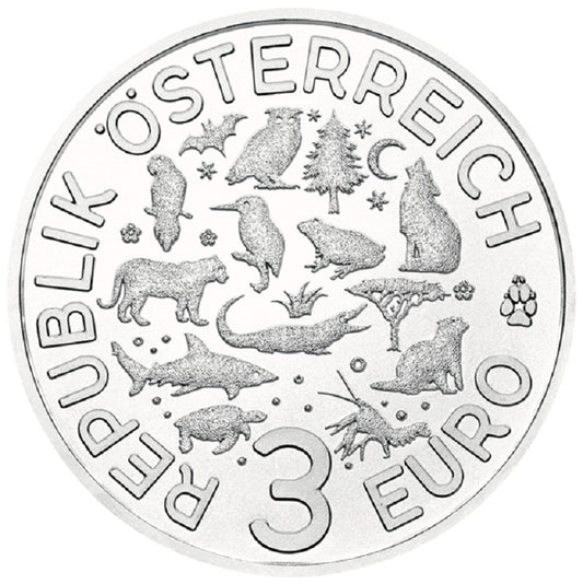 3 Euro Ausztria 2018 Béka (UNC)