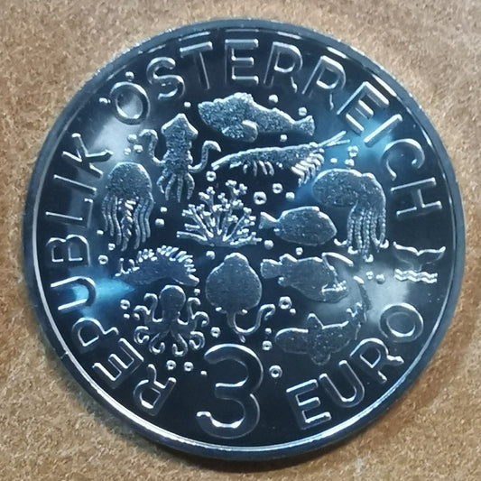 3 Euro Ausztria 2022 - A kékgyűrűs polip (UNC)