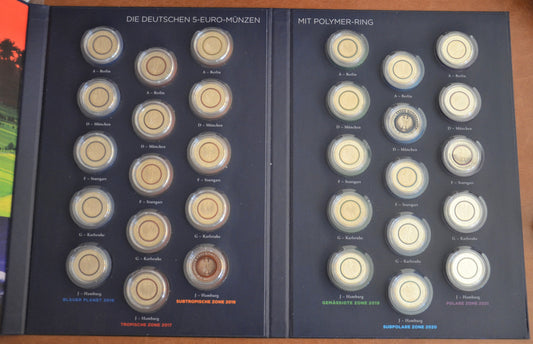 5 Euro Németország "ADFGJ" 2016-2021 Föld bolygó (30x UNC)