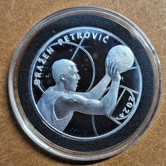 4 Euro Horvátország 2024 - Drazen Petrovic – Basketbal (Proof)