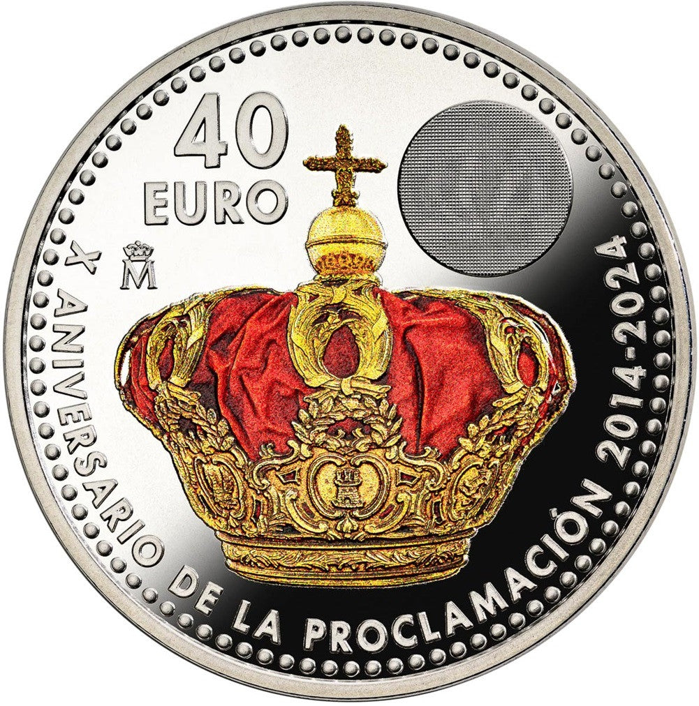 40 Euro Spanyolország 2024 - 10 éve a trónon (UNC)