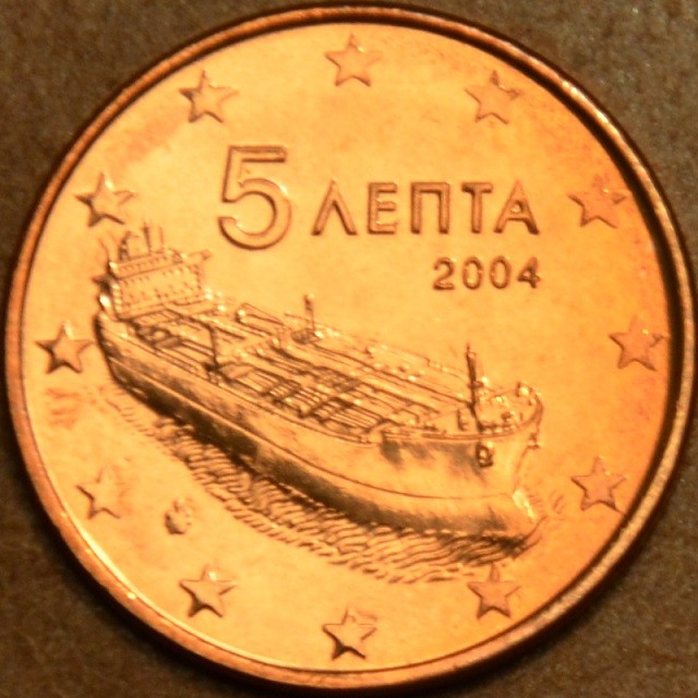 5 cent Görögország 2004 (UNC)