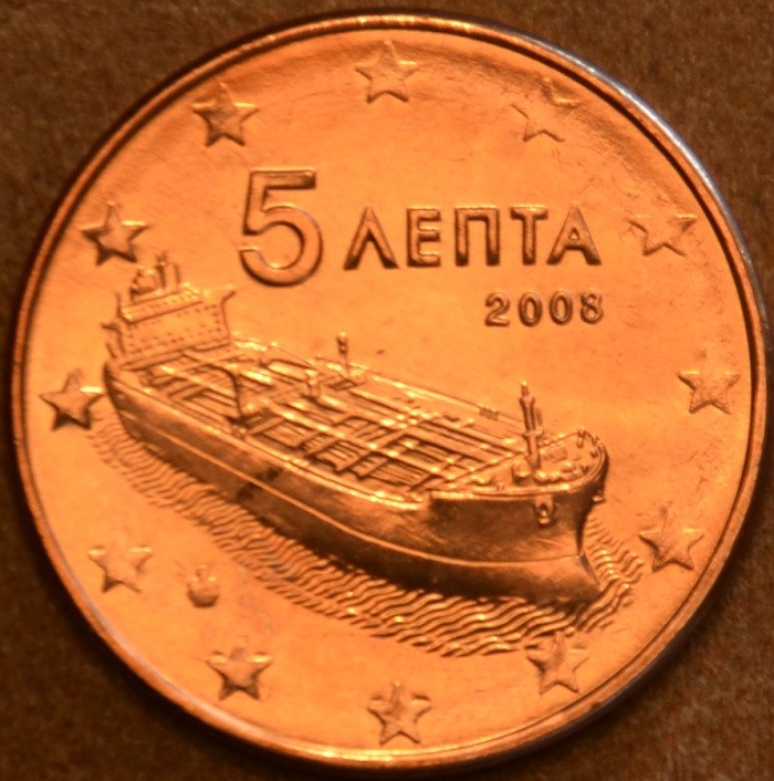 5 cent Görögország 2008 (UNC)