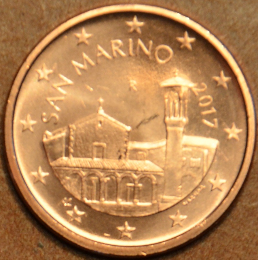 5 cent San Marino 2017 - Új dizájn (UNC)