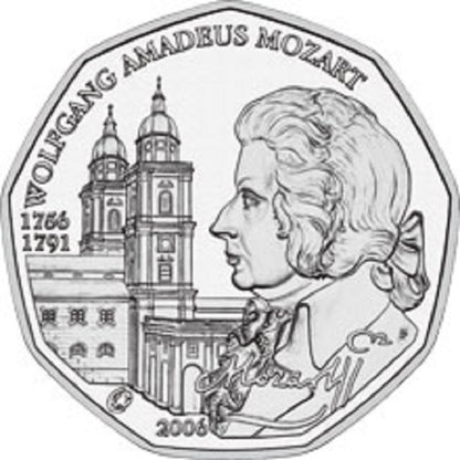 5 Euro Ausztria 2006 - W. A. Mozart (UNC)