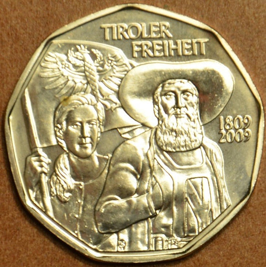 5 Euro Ausztria 2009 Tiroler frei heit (UNC)