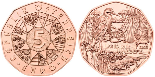 5 Euro Ausztria 2013 Land des Wassers (UNC)