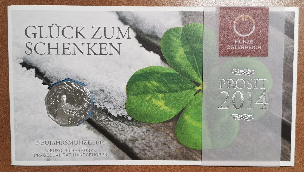 5 Euro Ausztria 2014 A szerencse ajándéka (BU)
